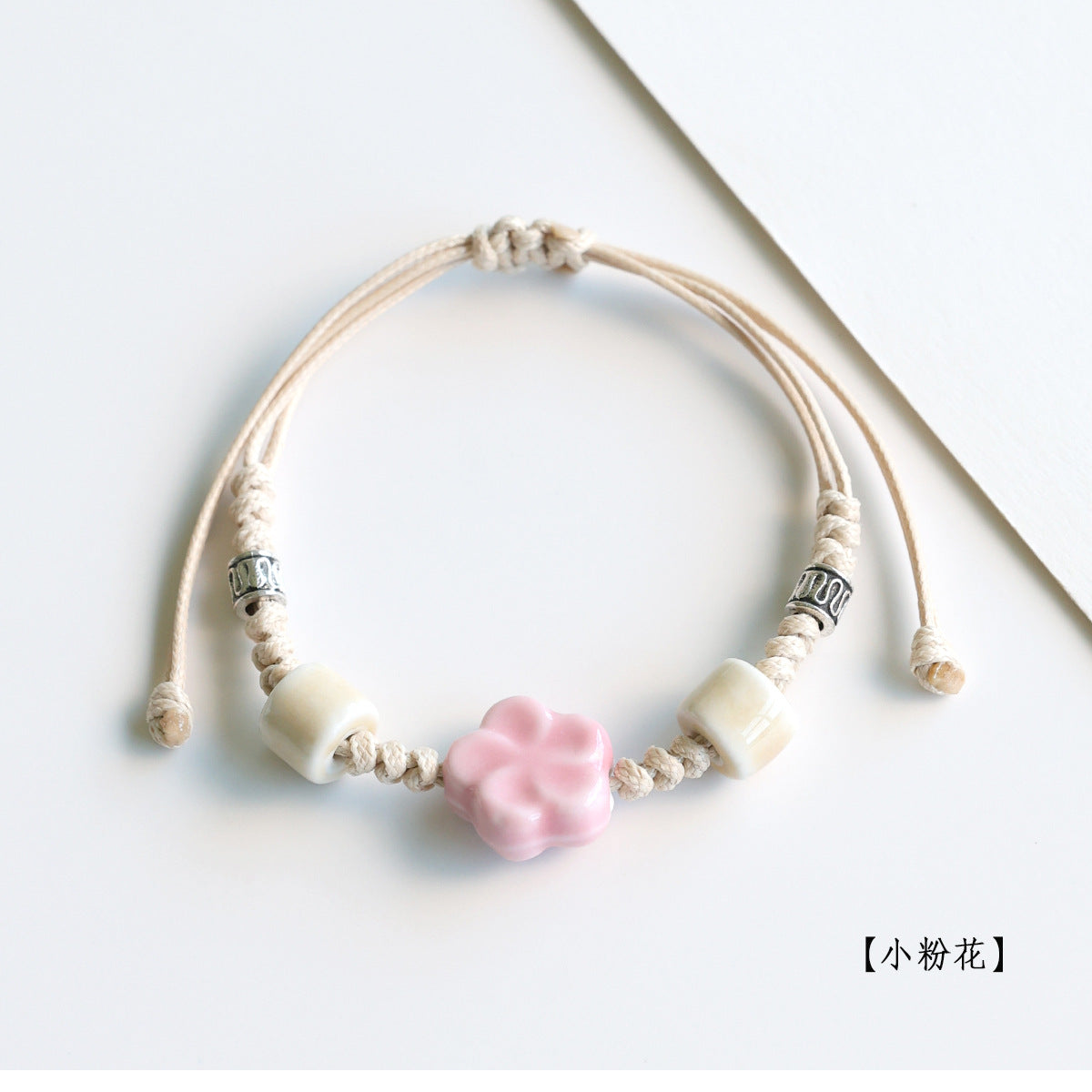 Ethnic Style Ceramic Bracelet for Women Jingdezhen Porcelain Beaded Bracelet