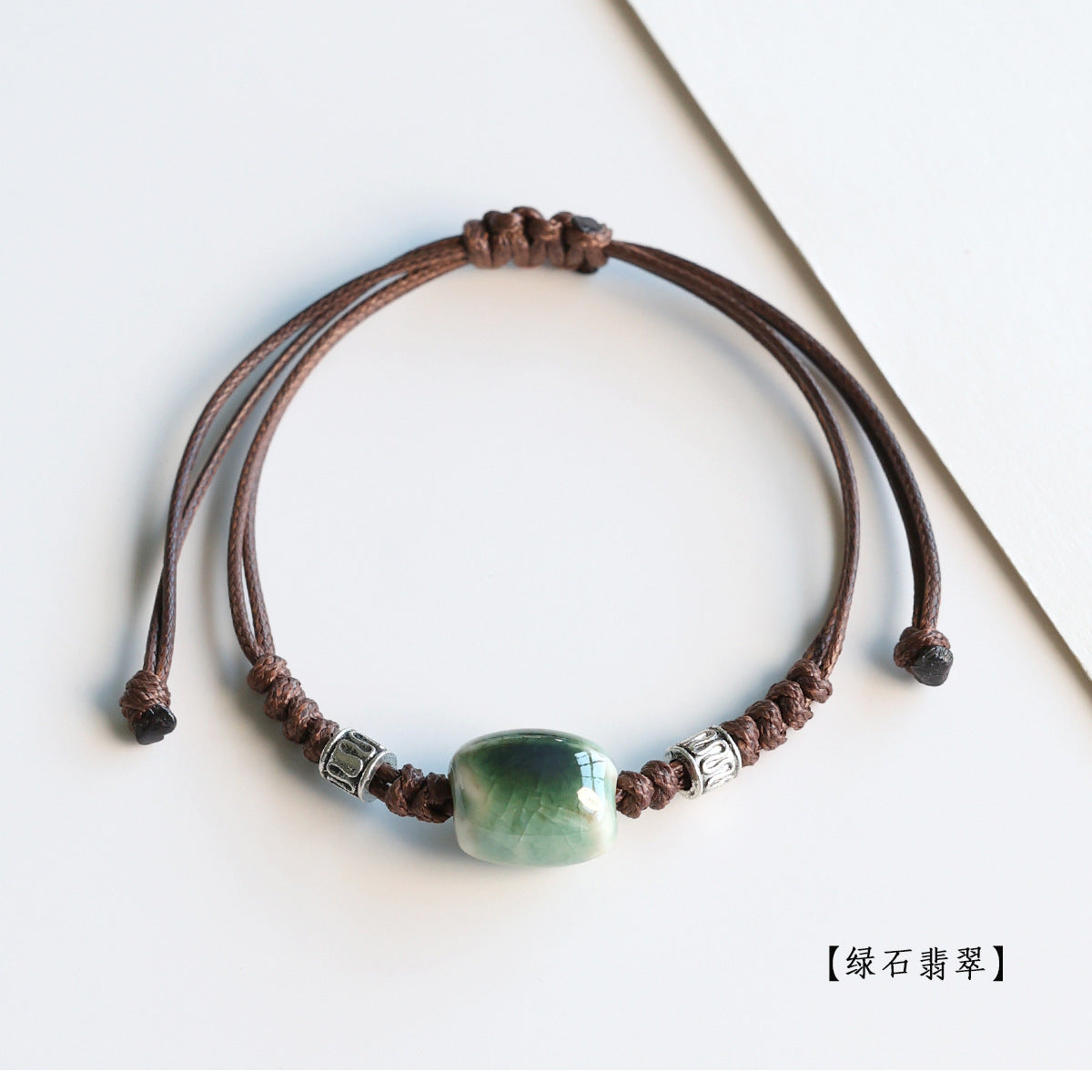 Ethnic Style Ceramic Bracelet for Women Jingdezhen Porcelain Beaded Bracelet