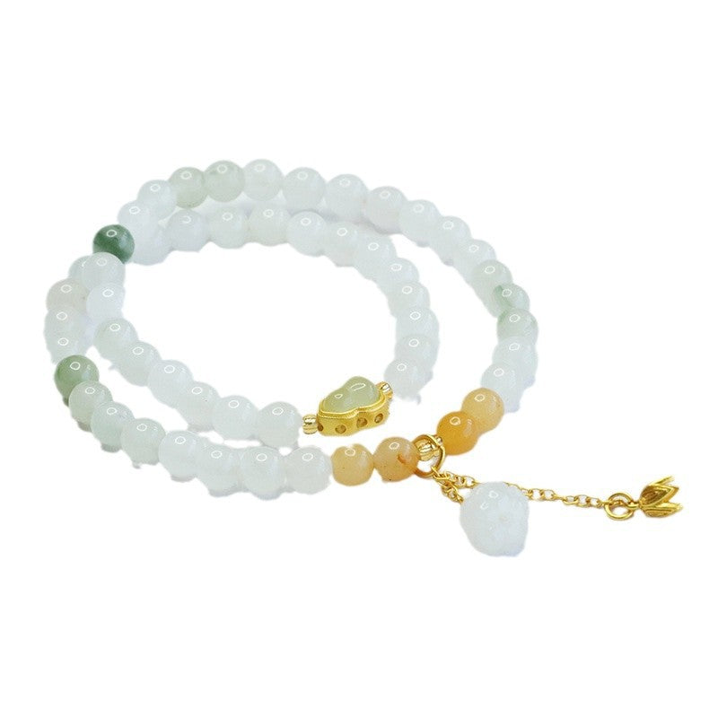 Natural Jade Bracelet Tianshan Jade Double Circle Bracelet Ancient Style Jewelry