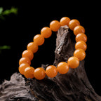 Natural Yellow Jade Bracelet Yellow Dragon Jade Bracelet
