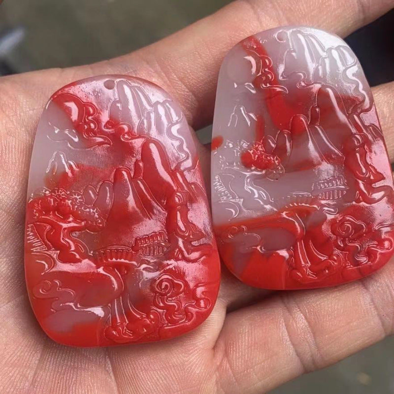 Bloodstone Pendant Bloodstone Jade Pixiu Jade Guanyin