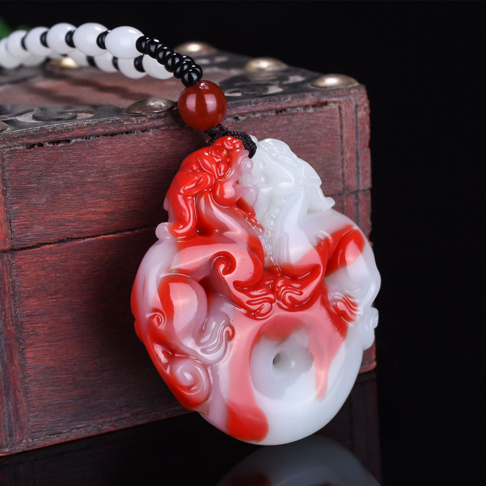 Bloodstone Pendant Bloodstone Jade Pixiu Jade Guanyin