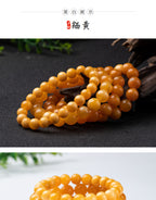 Natural Yellow Jade Bracelet Yellow Dragon Jade Bracelet