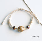 Ethnic Style Ceramic Bracelet for Women Jingdezhen Porcelain Beaded Bracelet