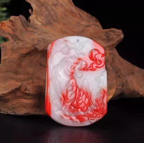 Bloodstone Pendant Bloodstone Jade Pixiu Jade Guanyin