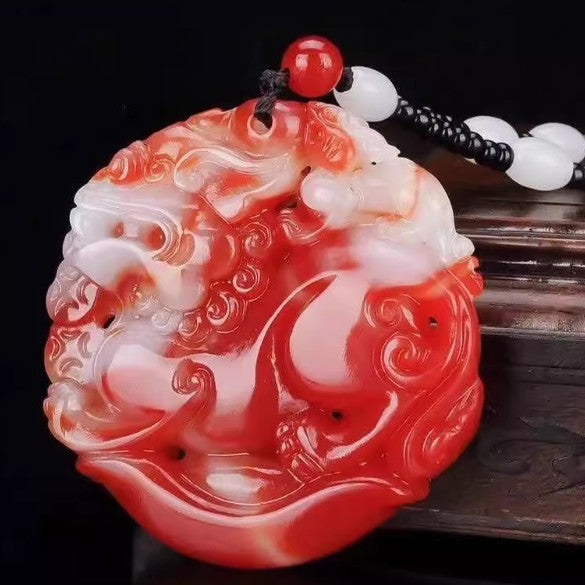 Bloodstone Pendant Bloodstone Jade Pixiu Jade Guanyin