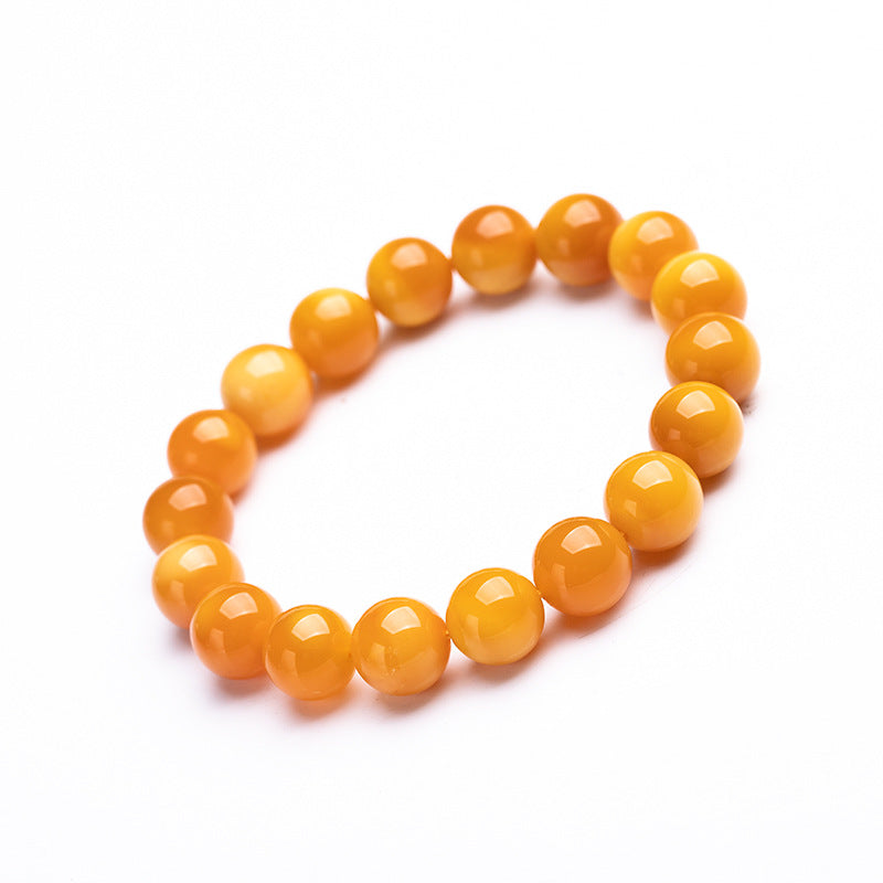 Natural Yellow Jade Bracelet Yellow Dragon Jade Bracelet