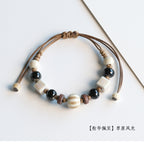 Ethnic Style Ceramic Bracelet for Women Jingdezhen Porcelain Beaded Bracelet