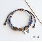 Ethnic Style Ceramic Bracelet for Women Jingdezhen Porcelain Beaded Bracelet