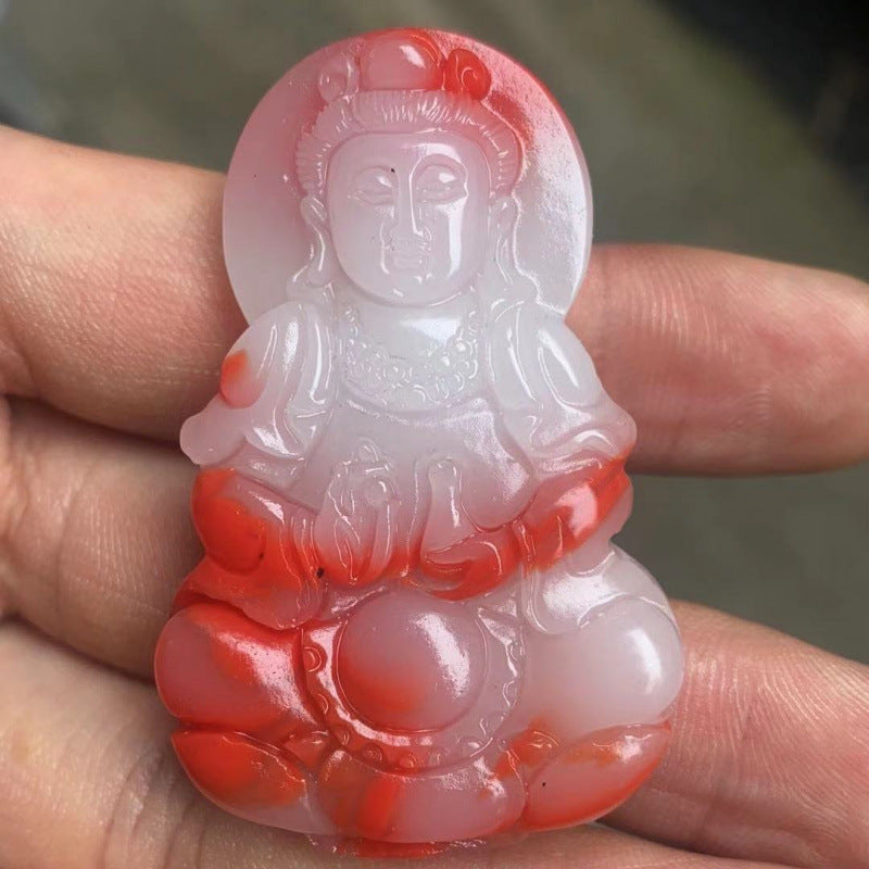 Bloodstone Pendant Bloodstone Jade Pixiu Jade Guanyin