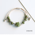 Ethnic Style Ceramic Bracelet for Women Jingdezhen Porcelain Beaded Bracelet