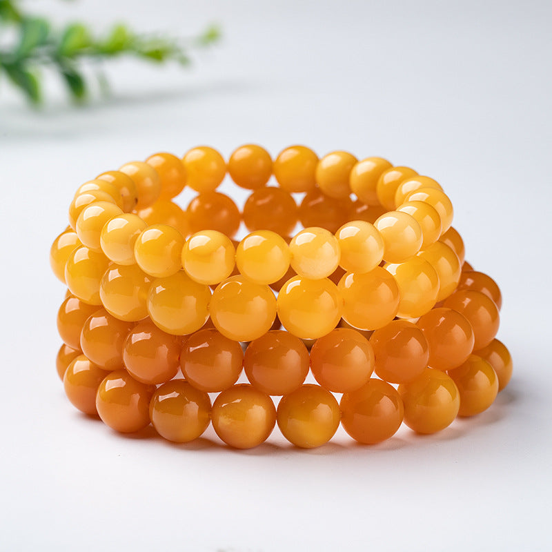 Natural Yellow Jade Bracelet Yellow Dragon Jade Bracelet