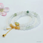 Natural Jade Bracelet Tianshan Jade Double Circle Bracelet Ancient Style Jewelry