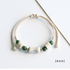 Ethnic Style Ceramic Bracelet for Women Jingdezhen Porcelain Beaded Bracelet