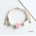 Ethnic Style Ceramic Bracelet for Women Jingdezhen Porcelain Beaded Bracelet