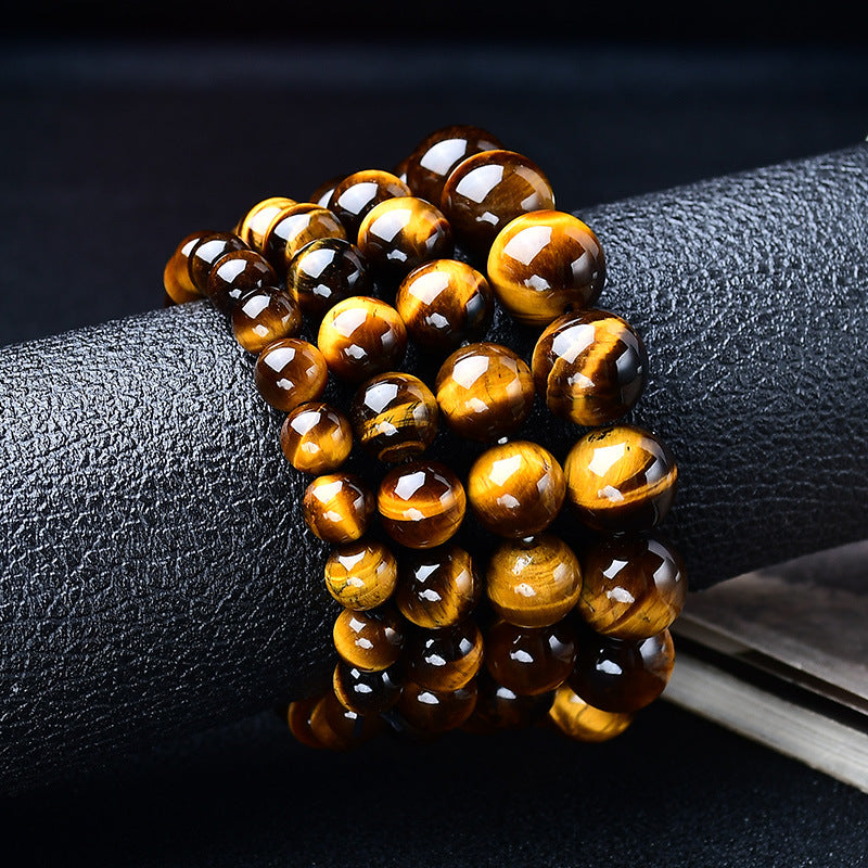 Natural Yellow Tiger Eye Stone Bracelet for Men