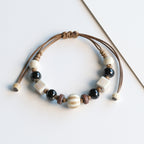 Ethnic Style Ceramic Bracelet for Women Jingdezhen Porcelain Beaded Bracelet