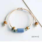 Ethnic Style Ceramic Bracelet for Women Jingdezhen Porcelain Beaded Bracelet