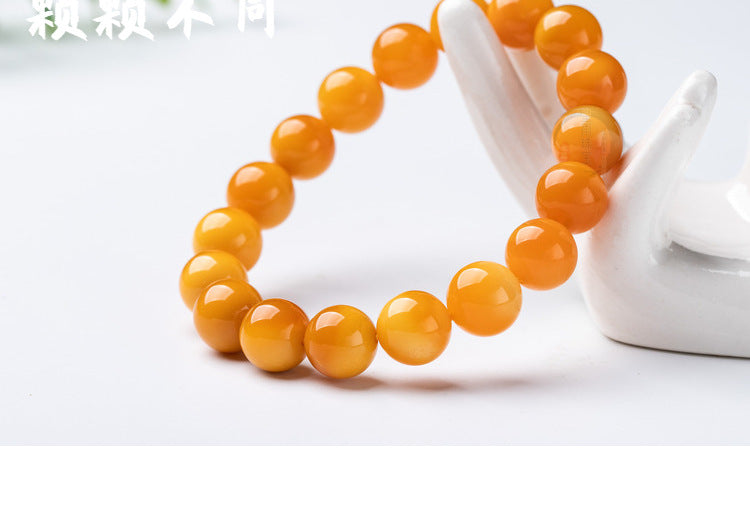 Natural Yellow Jade Bracelet Yellow Dragon Jade Bracelet