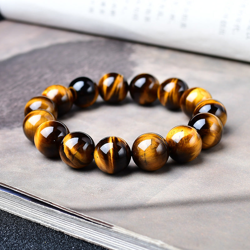 Natural Yellow Tiger Eye Stone Bracelet for Men