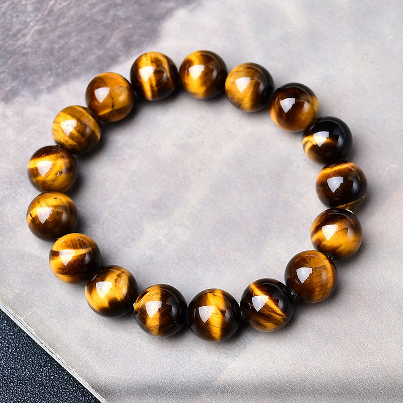 Natural Yellow Tiger Eye Stone Bracelet for Men