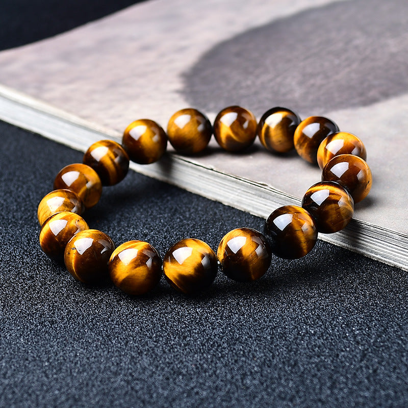 Natural Yellow Tiger Eye Stone Bracelet for Men