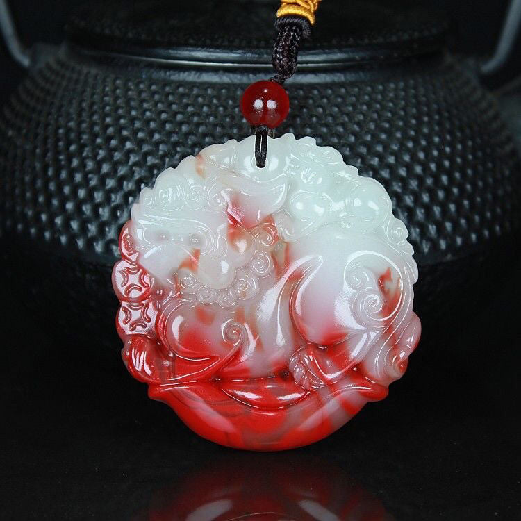 Bloodstone Pendant Bloodstone Jade Pixiu Jade Guanyin