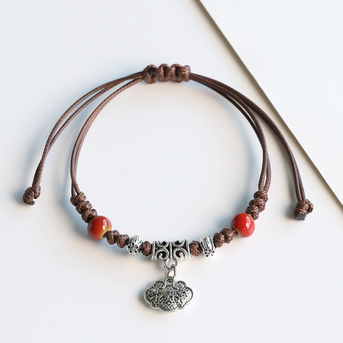 Ethnic Style Ceramic Bracelet for Women Jingdezhen Porcelain Beaded Bracelet