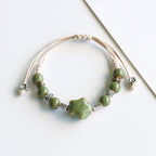 Ethnic Style Ceramic Bracelet for Women Jingdezhen Porcelain Beaded Bracelet
