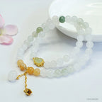 Natural Jade Bracelet Tianshan Jade Double Circle Bracelet Ancient Style Jewelry