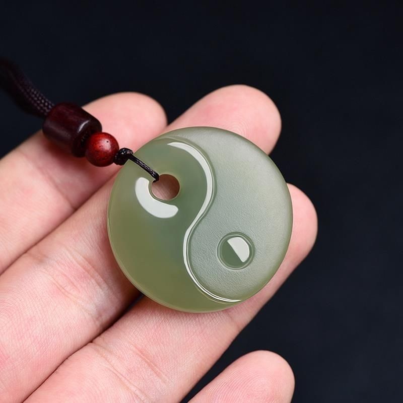 Afghan Jade Bagua Qing Jade Tai Chi Jade Pendant