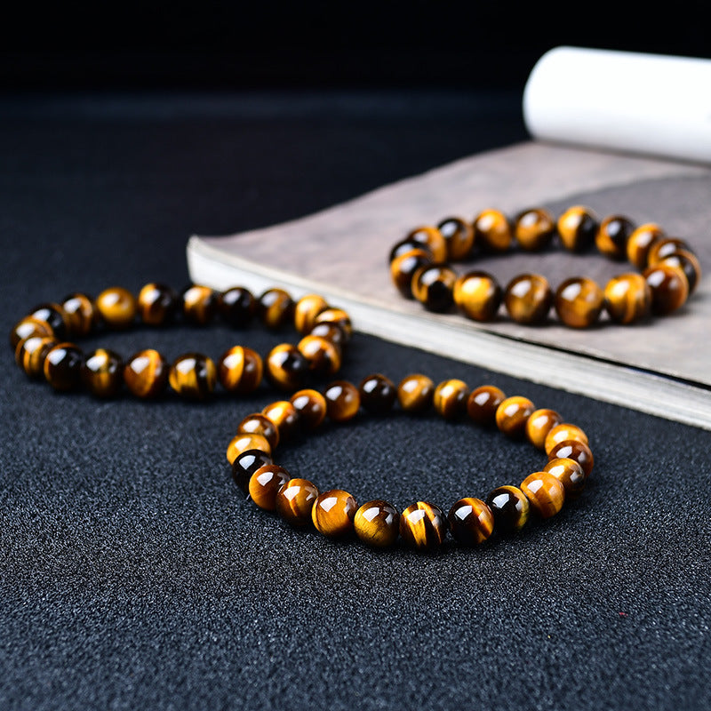Natural Yellow Tiger Eye Stone Bracelet for Men